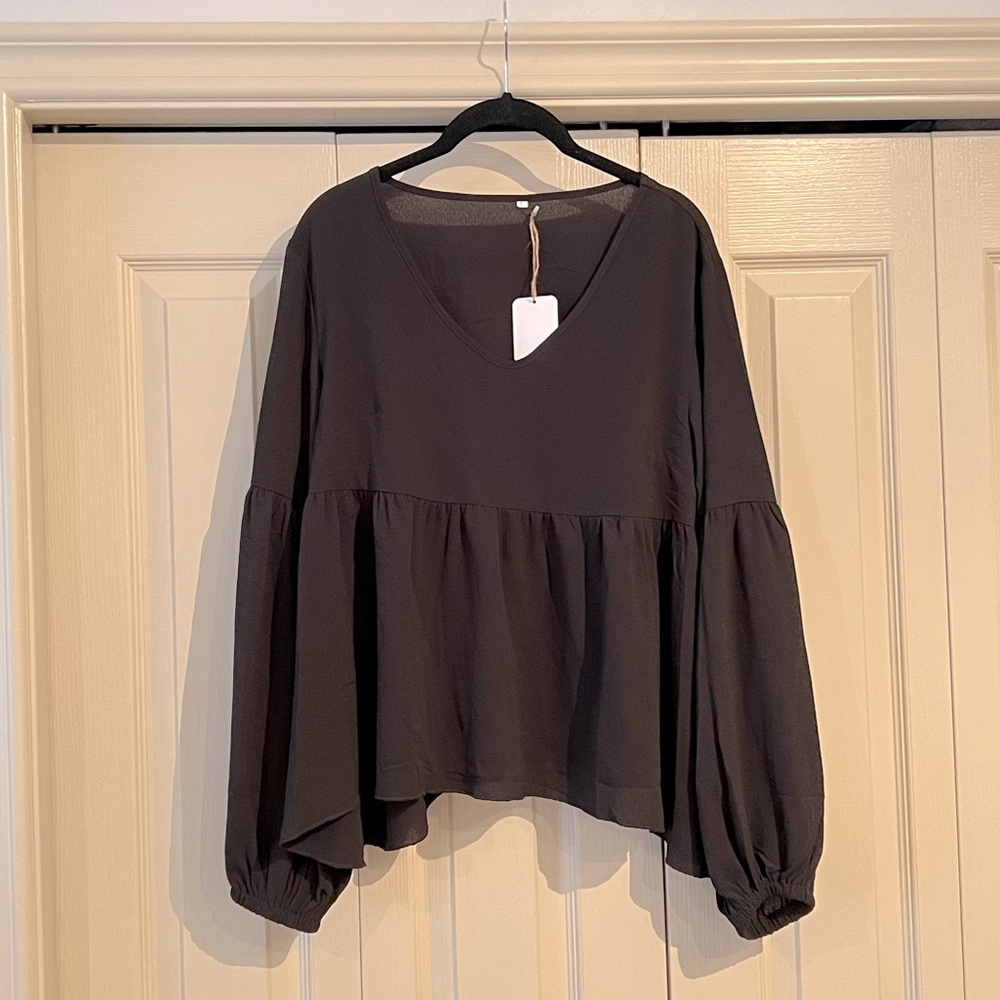 Black Peplum Blouse
